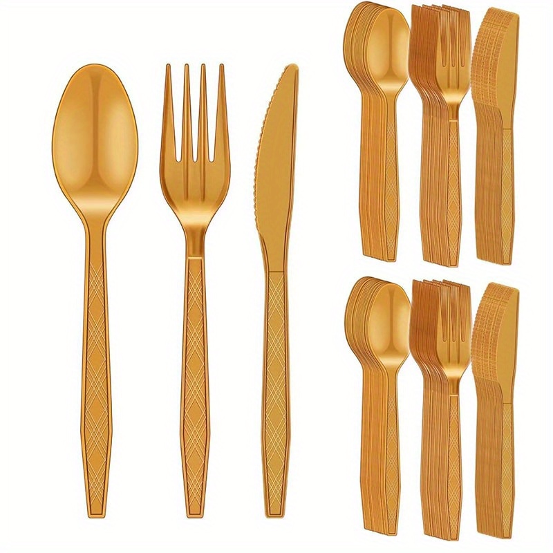 Plastic Cutlery Disposable Plastic Forks And Spoons On Wooden