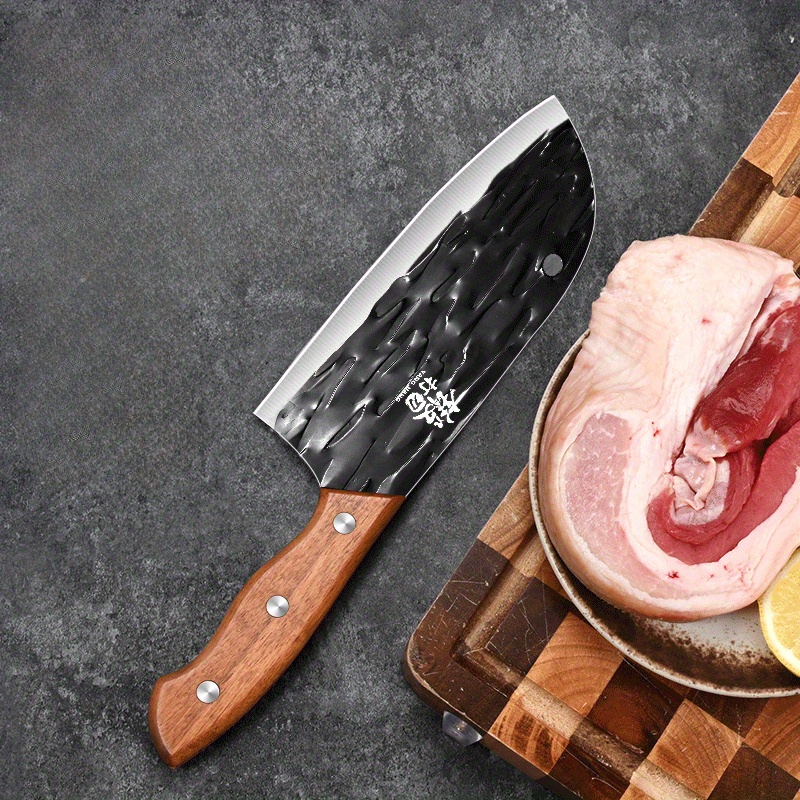 Plys Kitchen Knife, Forged Large Chopping Knife, Sharp Slicing Knife For  Home Outdoor Cooking - Temu