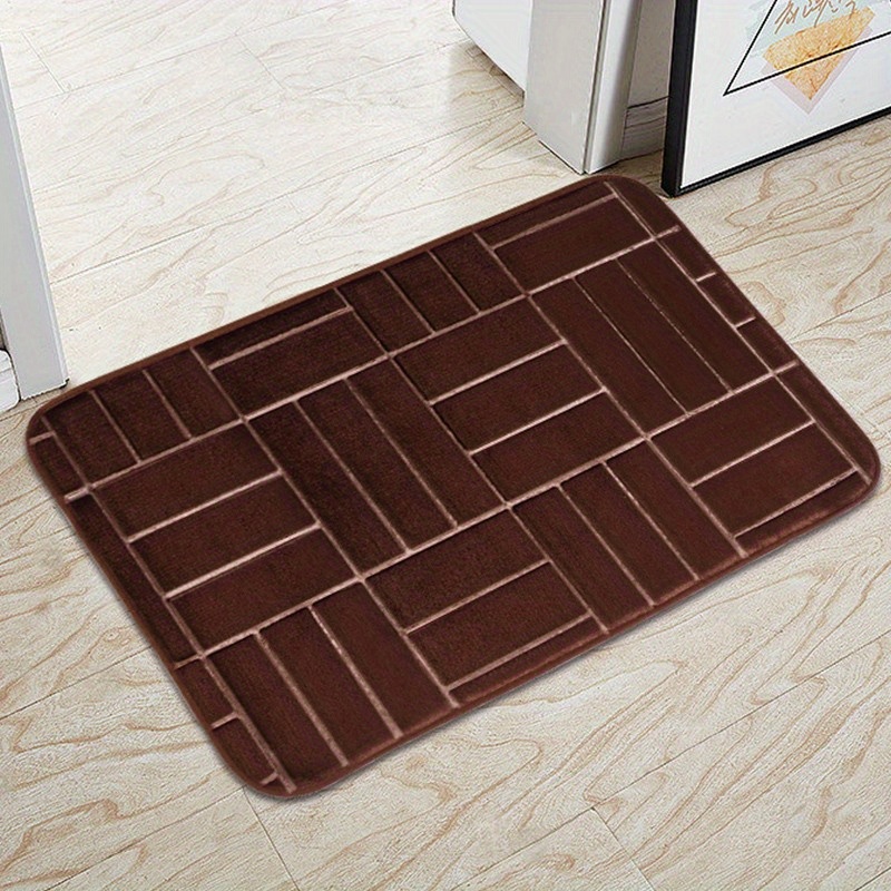 Non-slip Memory Foam Bath Mat - Soft And Comfortable Bathroom Floor Mat For  Anti-slip Safety And Washable Convenience - Temu