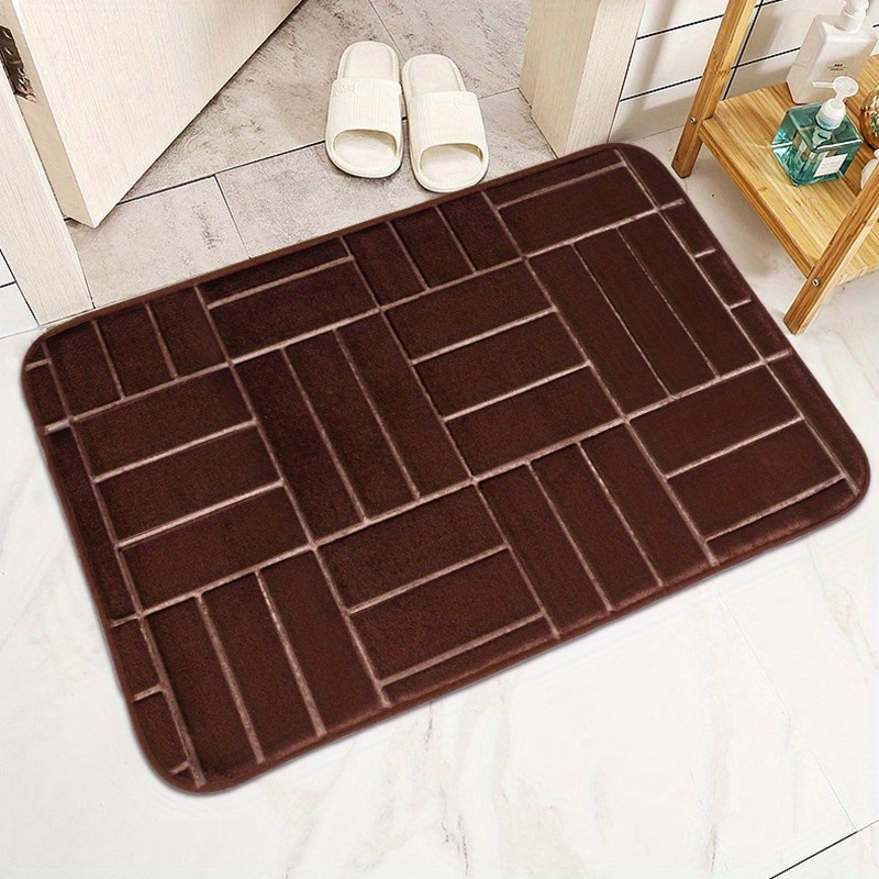 Non-slip Memory Foam Bath Mat - Soft And Comfortable Bathroom Floor Mat For  Anti-slip Safety And Washable Convenience - Temu