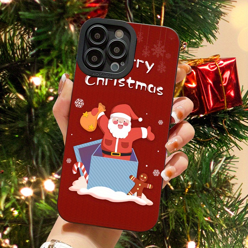 Santa Claus Decorate Silicone Phone Case Happy Santa Claus Graphic