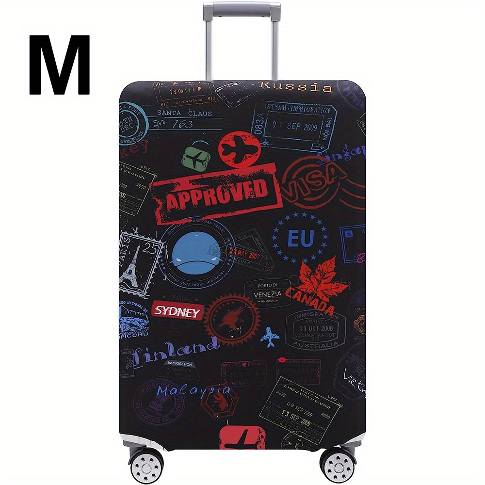 Travel Luggage Protective Cover For 18-21 Inches Suitcase Protect Cover  Letter Print Trolley Elastic Dust-proof Accessory Cover