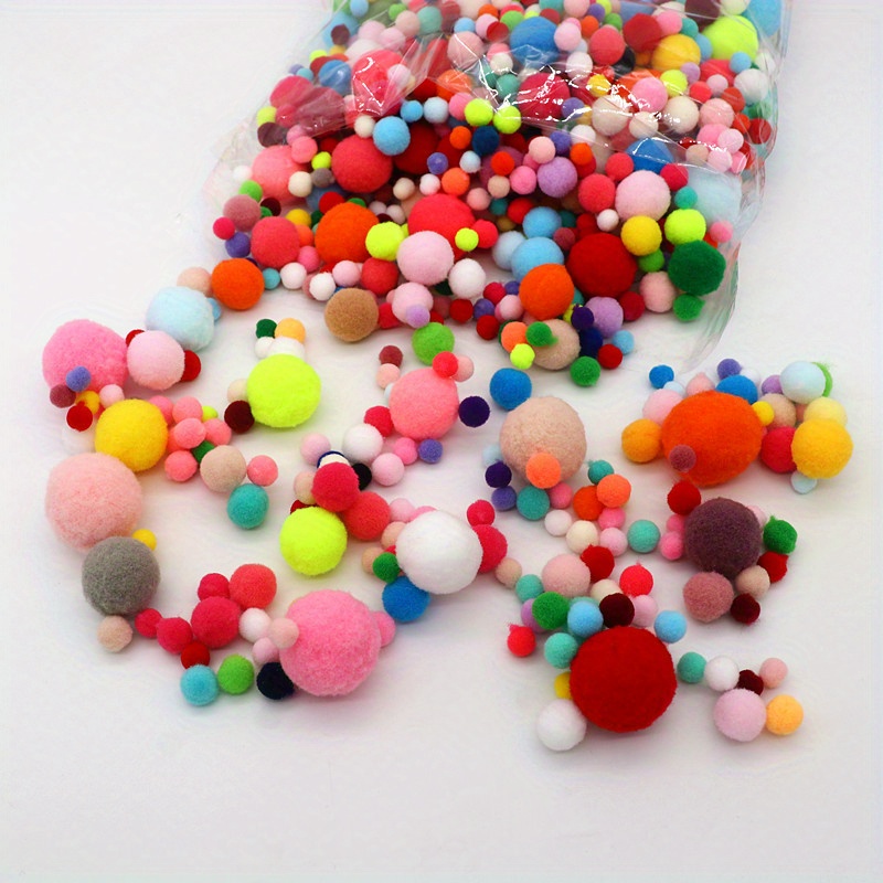 150pcs Glitter Poms Sparkle Balls For Craft,Multicolored Glitter Poms