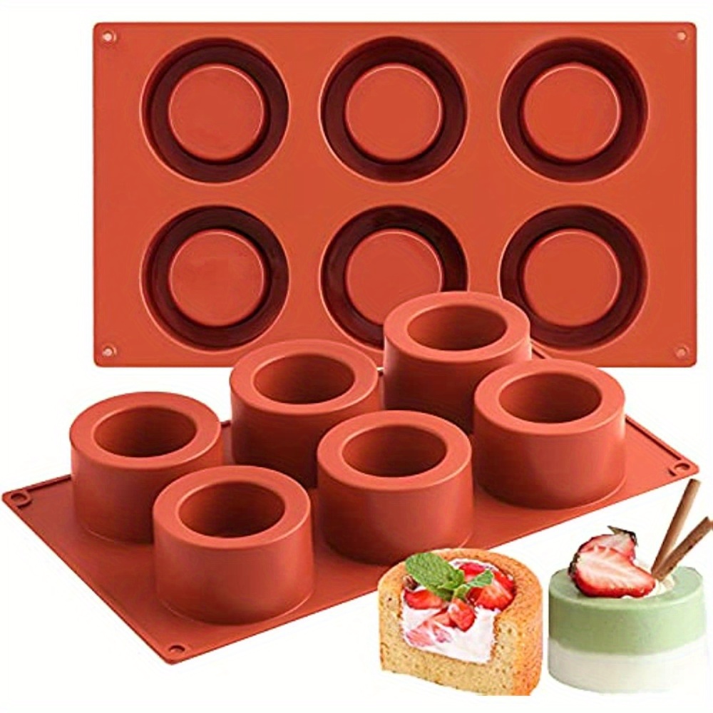 

1pc Cylindrical Cake Mold Cake Decorating Moulds Round Silicone Mold Baking Tools For Cakes Mousse Soap Molds 3d Cake Tray Baking Pan