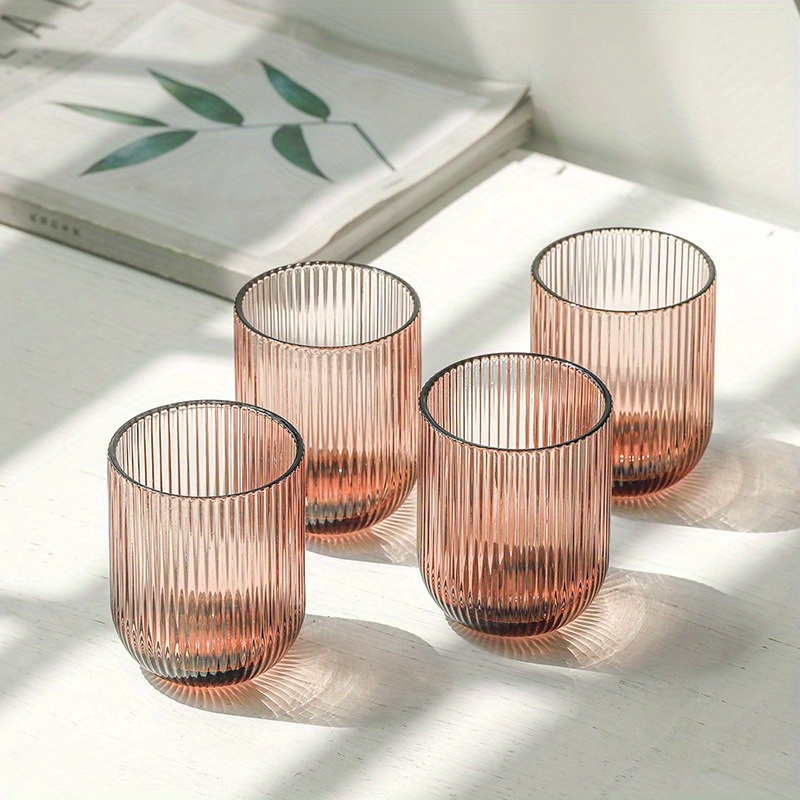 Ribbed Glass Cup in 2023  Heat resistant glass, Iced coffee cup, Glass cup