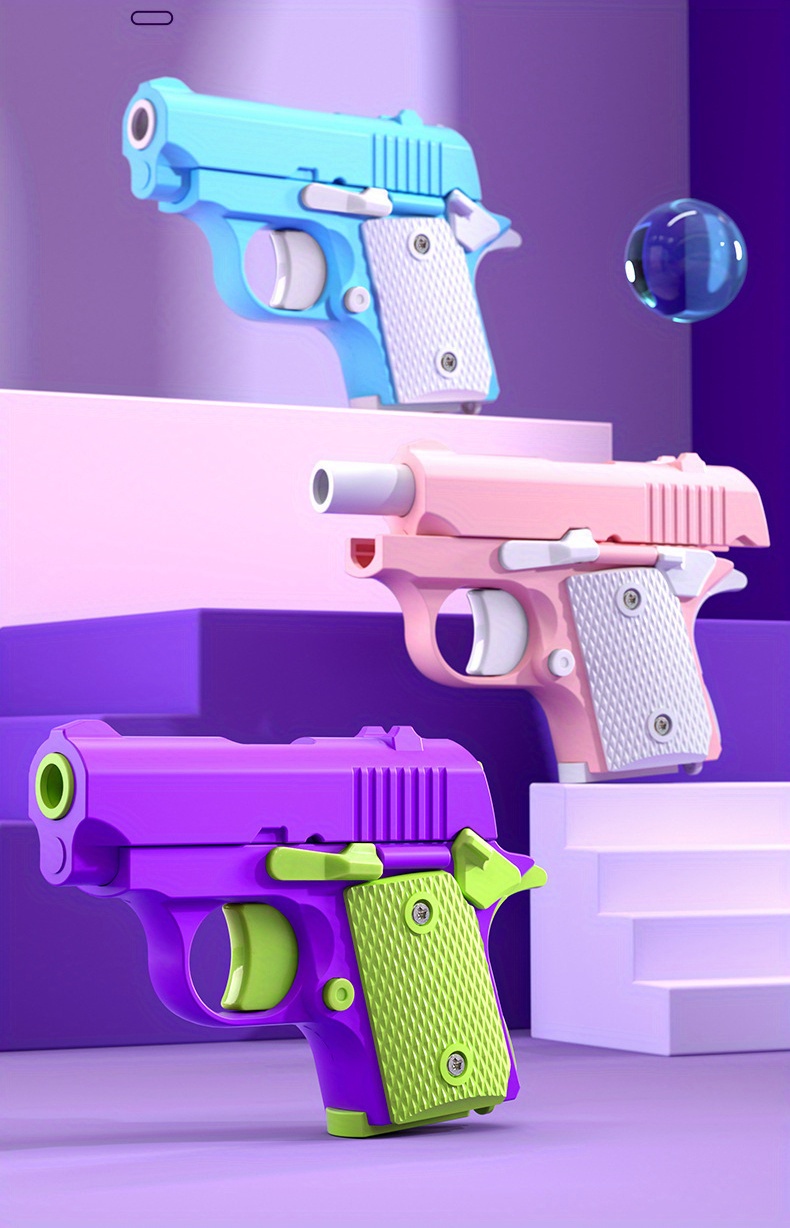 Mini Gravity Gun Toy: 3d Printed Blowback Simulation Pistol - Temu