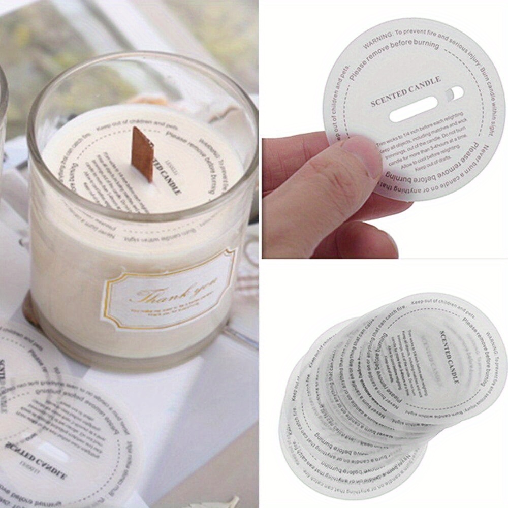  COHEALI 6pcs Candle Label Stickers Wax Circles Sticker Candle  Stickers Labels Bottle Stopper Sticker Handmade Candle Labels Wax Stickers  Homemade Stickers Gift PVC self-Adhesive The Sign