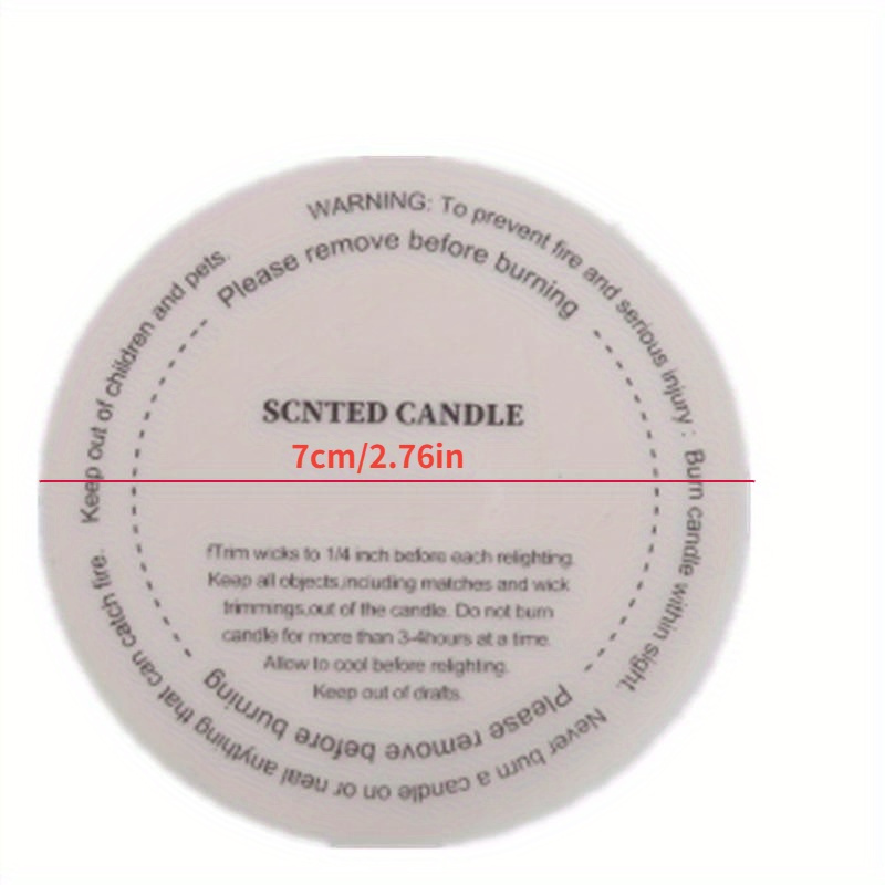  COHEALI 6pcs Candle Label Stickers Wax Circles Sticker