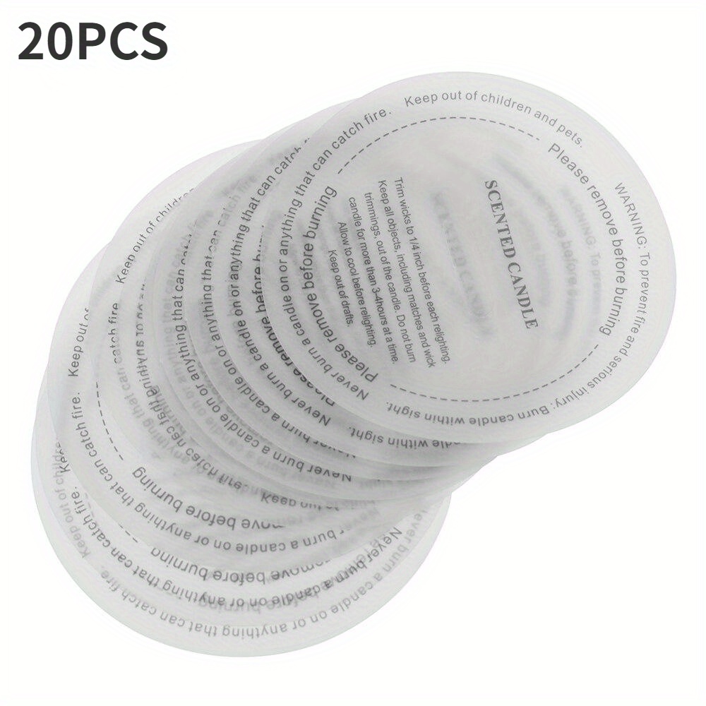 jiaroswwei 10Pcs Candle Cup Stickers Translucent Tear-Resistant Paper Round  DIY Manual Fragrance Candle Stickers Labels for Home 