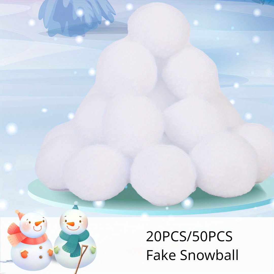 20PCS Fake Snowballs for In Indoor Snowball Fight Set 2Inch Artificial  Snowballs for Indoor & Outdoor Realistic White Plush Snowballs Christmas  Snow Decorations Winter Family Games Balls