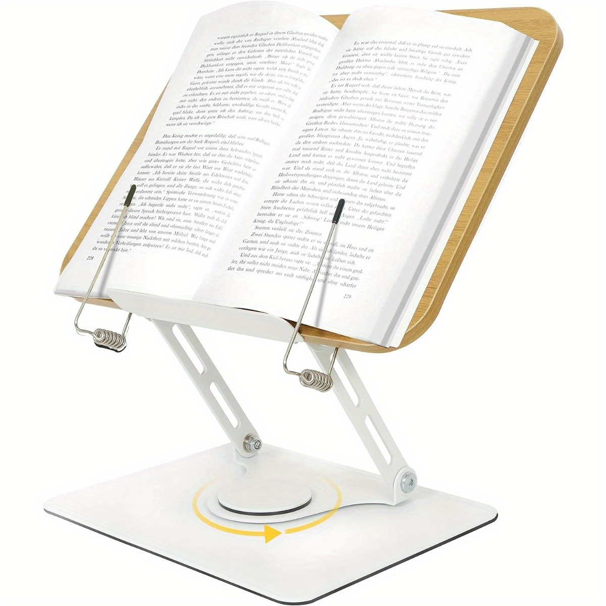 Book Stand For Reading Adjustable Book Holder With 360° - Temu