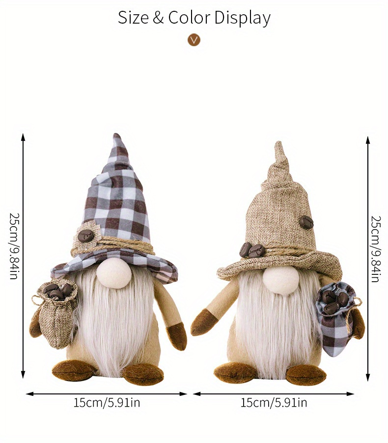 The Holiday Aisle® 2PCS Coffee Gnomes Coffee Bar Decor Accessories