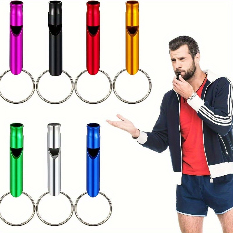 Porte Clés SIFFLET Métal - Keychain Gadget A BOUCHE SURVIE RANDONNÉE  SECOURS