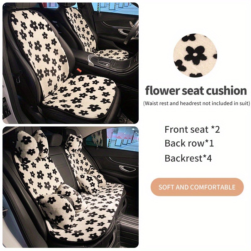 Leermoo Elevate Your Car's Comfort With Plush Car Seat Cushions!  Winter-ready, All-season, Heated Seat Covers In Chic Hound - Temu