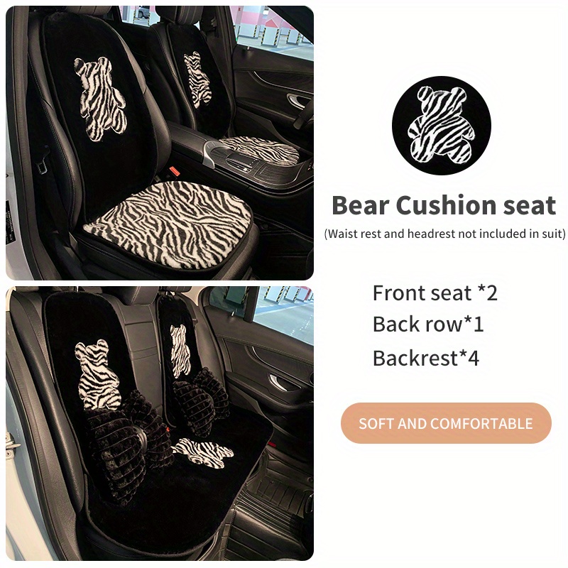 Leermoo Elevate Your Car's Comfort With Plush Car Seat Cushions!  Winter-ready, All-season, Heated Seat Covers In Chic Hound - Temu