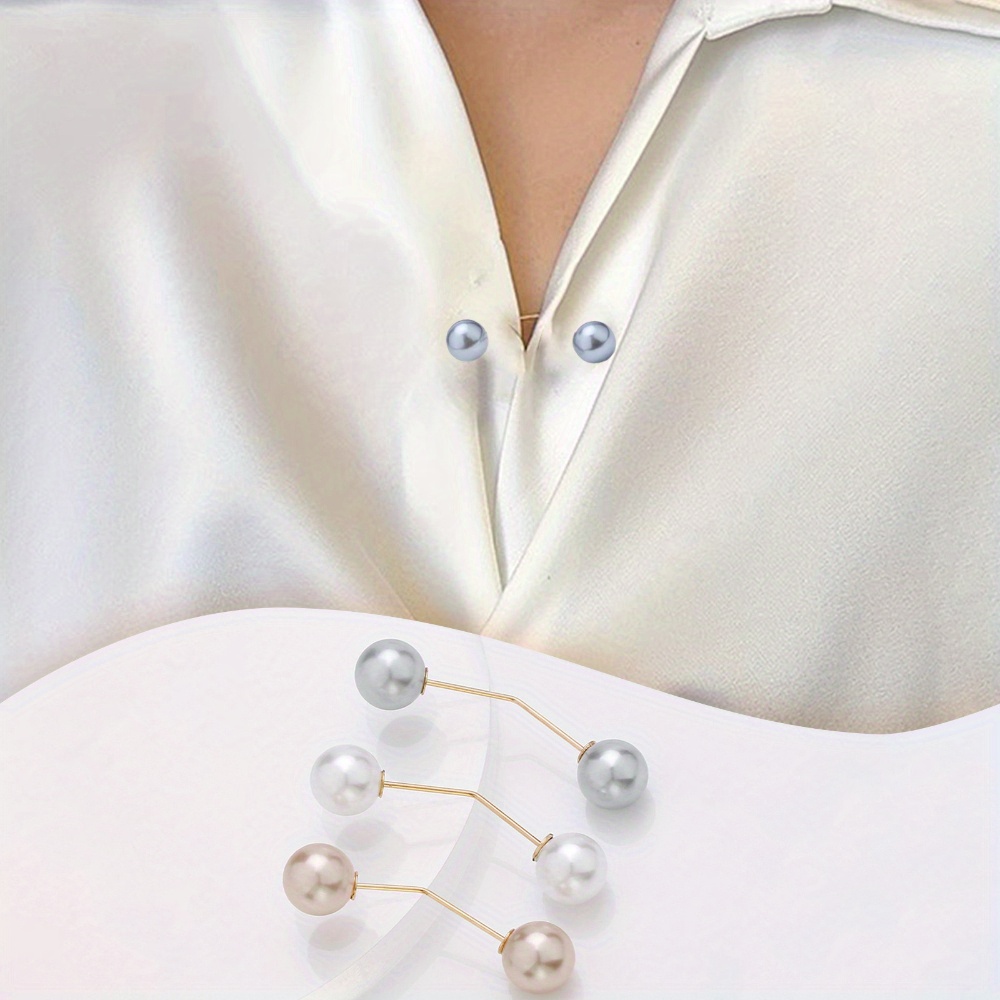 Faux Pearls Brooch Pin Set Elegant Clothings Decoration For - Temu