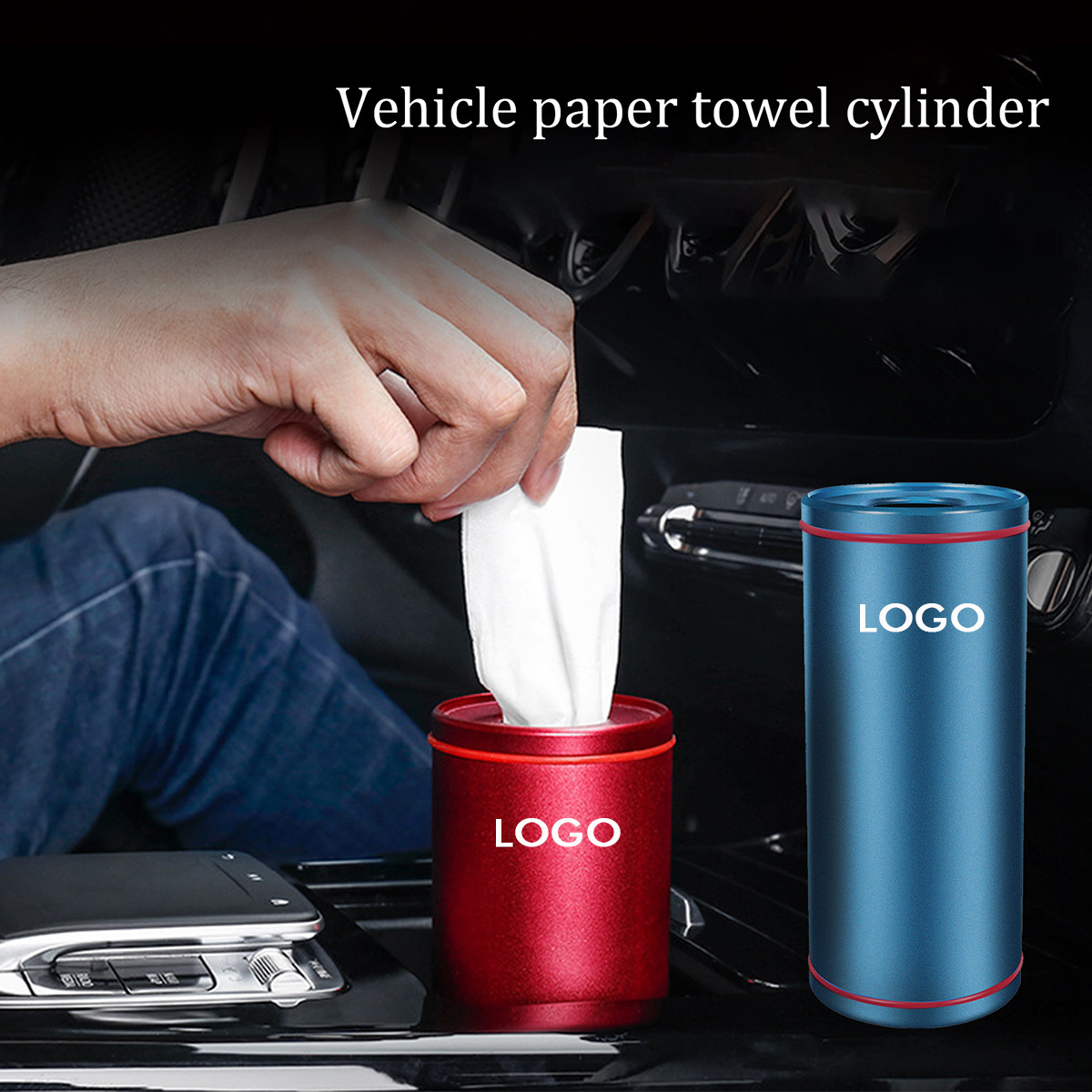 For Aluminum Alloy Tissue Box Car Tissues Case Holder - Temu