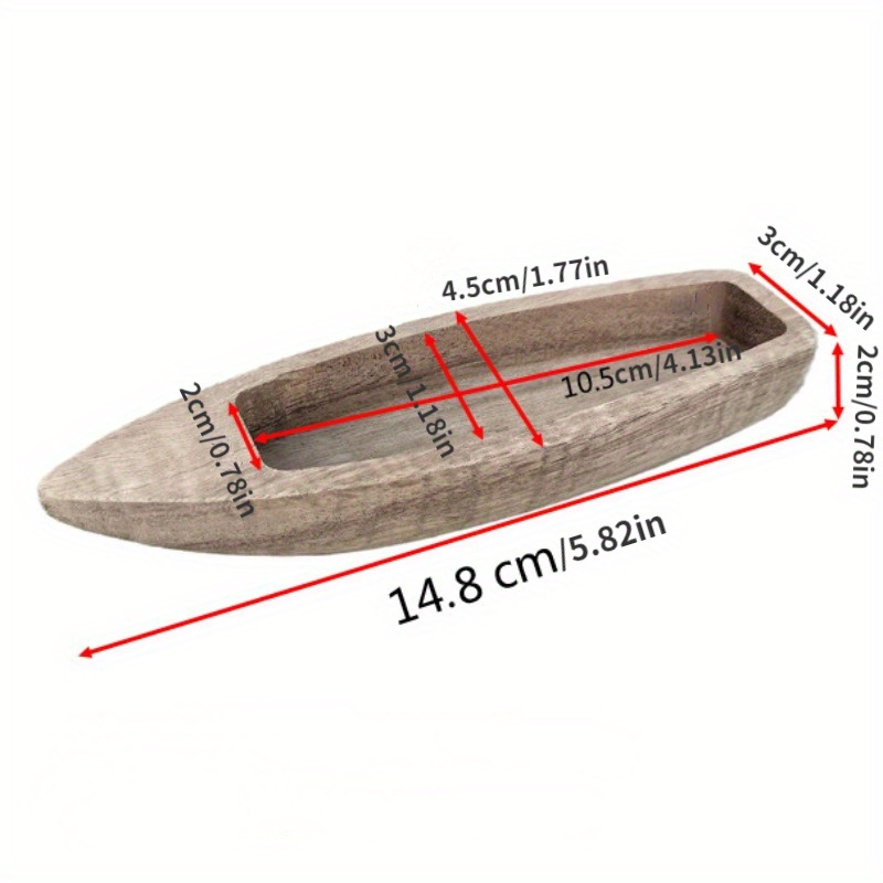 NEW 1PC Miniature Wooden Boat Scale Model Ornaments Mini Wood