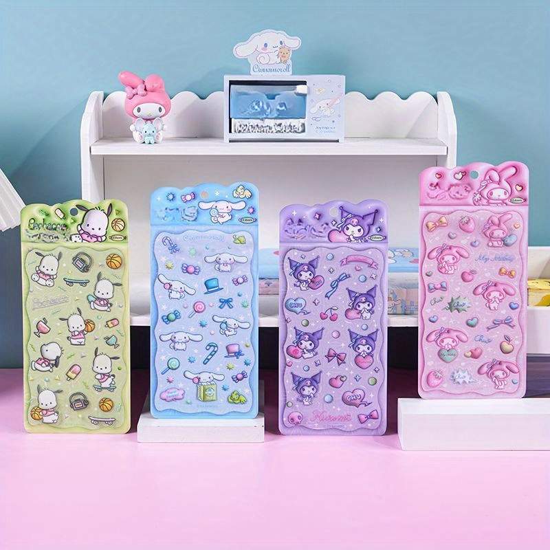 New Sanrio Sticker Set Hand Account Diary Decoration Sticker Hello Kitty  Cute Creative Sticker Book Storage This Kawaii