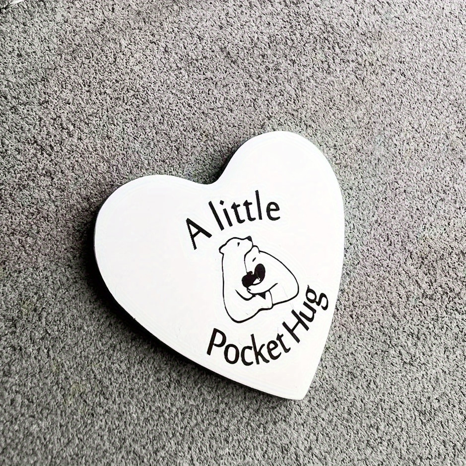 1 Pièce Porte-clés En Acier Inoxydable 'I Love You' Pocket Hug Token Cadeau  Pour Les Meilleurs Amis De Couple, Mode en ligne