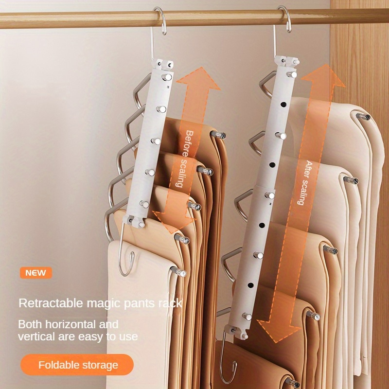 Stainless Steel Trouser Hanger Clip Retractable Traceless - Temu