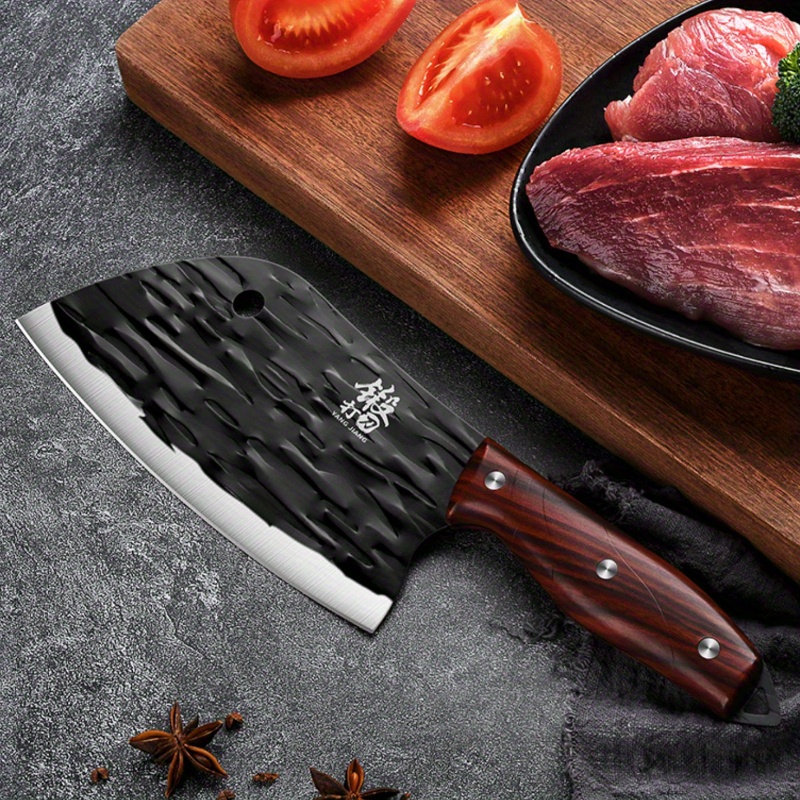 Plys Kitchen Knife, Forged Large Chopping Knife, Sharp Slicing Knife For  Home Outdoor Cooking - Temu