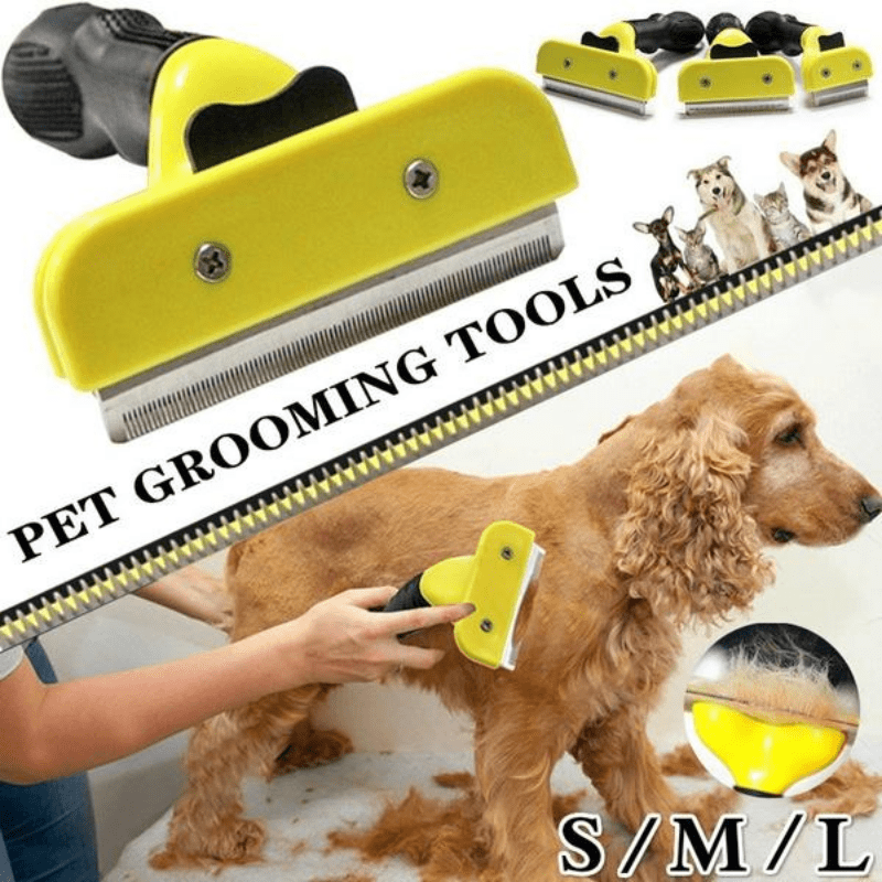 

2-in-1 Pet Comb Cat Hair Removal Comb, Scraping Knife Dog Open Knot Hair Removal Comb For Dog And Cat Grooming Tool
