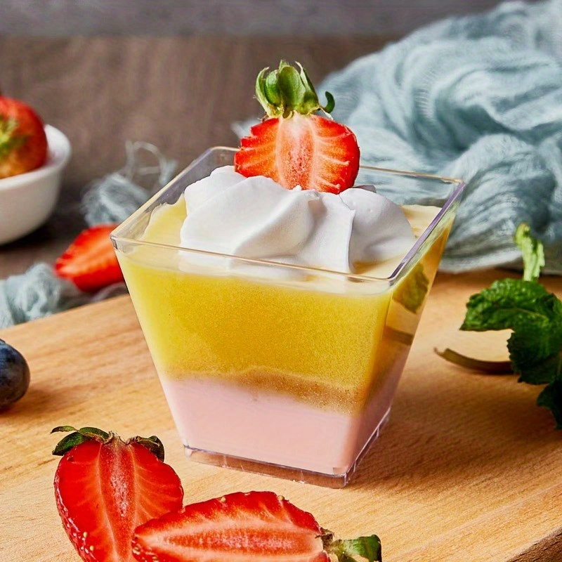 1pc, Origami Style Glass Cup, Ribbed Glass Pudding Cup, 10oz Dessert Cups  Perfect For Ice Cream, Fruits, Salads, Cocktails, Muffins