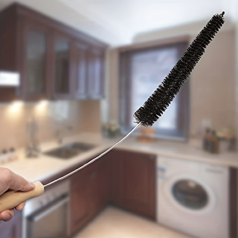 Wood Handle Long Cleaning Brush Water Pipe Drainage Dredge Tool Flexible  Cleaner Brush Radiator Duster Long