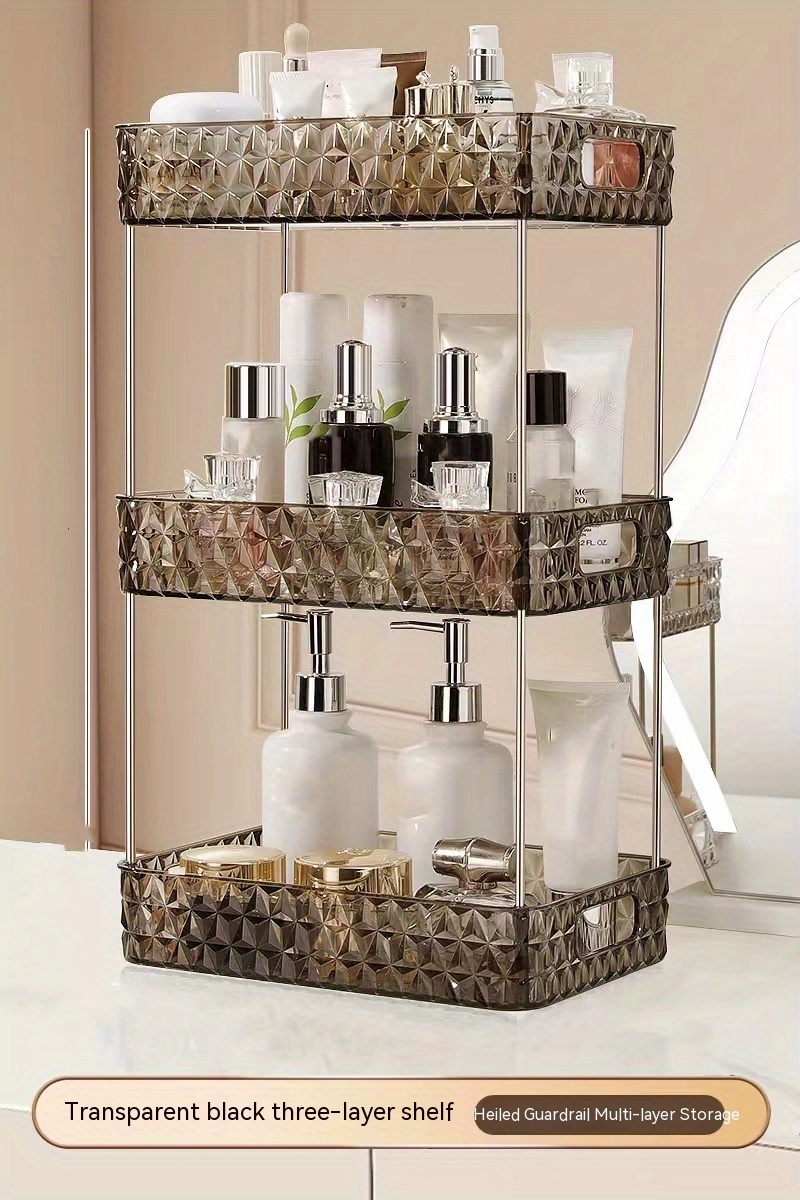 CICUFY Bathroom Counter Organizer, 3 Tier Vanity Tray, Multi Purpose  Bathroom Counter Shelf - Leaf Green