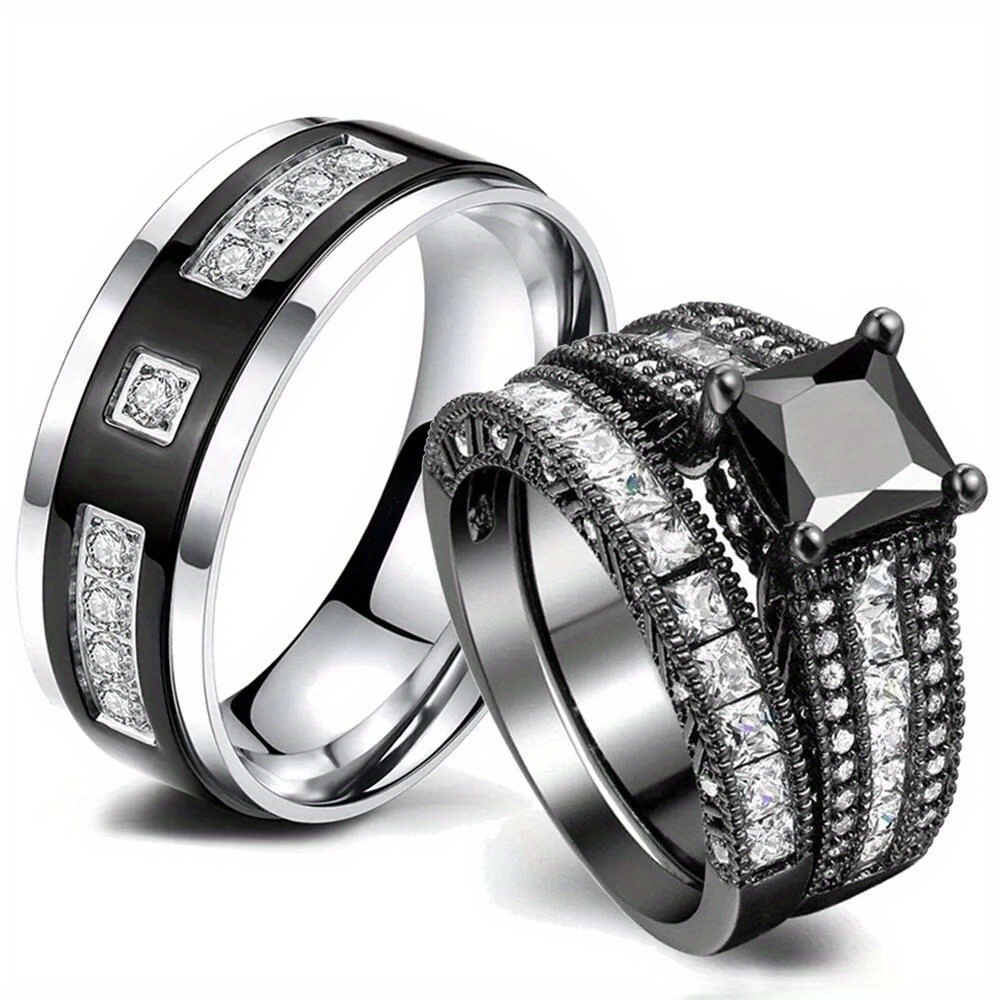 21+ Black Wedding Rings For Couples