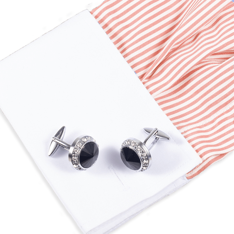 Mens Necktie Silver Ring & Handkerchief & Cufflinks Set for Business Accessories with Gift Box,men Jewelry,Temu