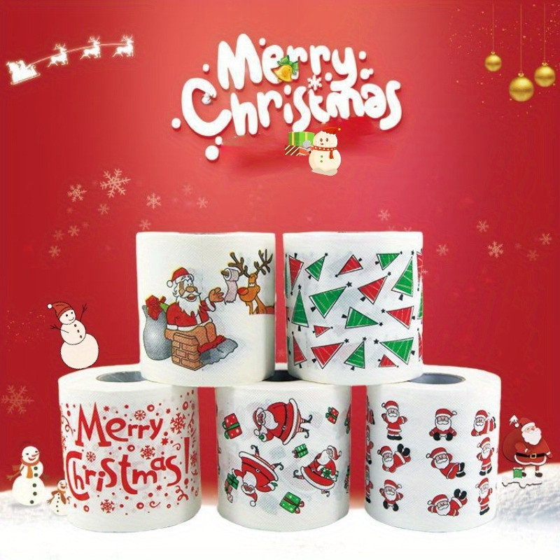 Toilet Christmas Decoration, Christmas Toilet Paper