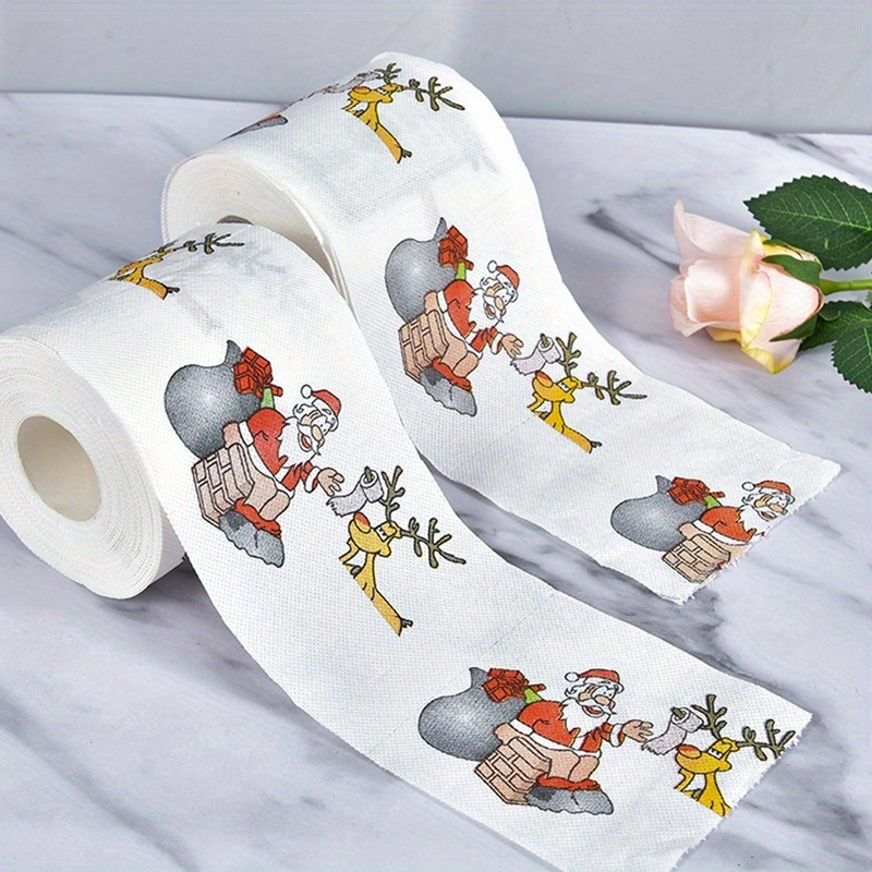 Acheter 1 rouleau de papier toilette mignon père noël joyeux noël,  décoration créative pour Table de salon