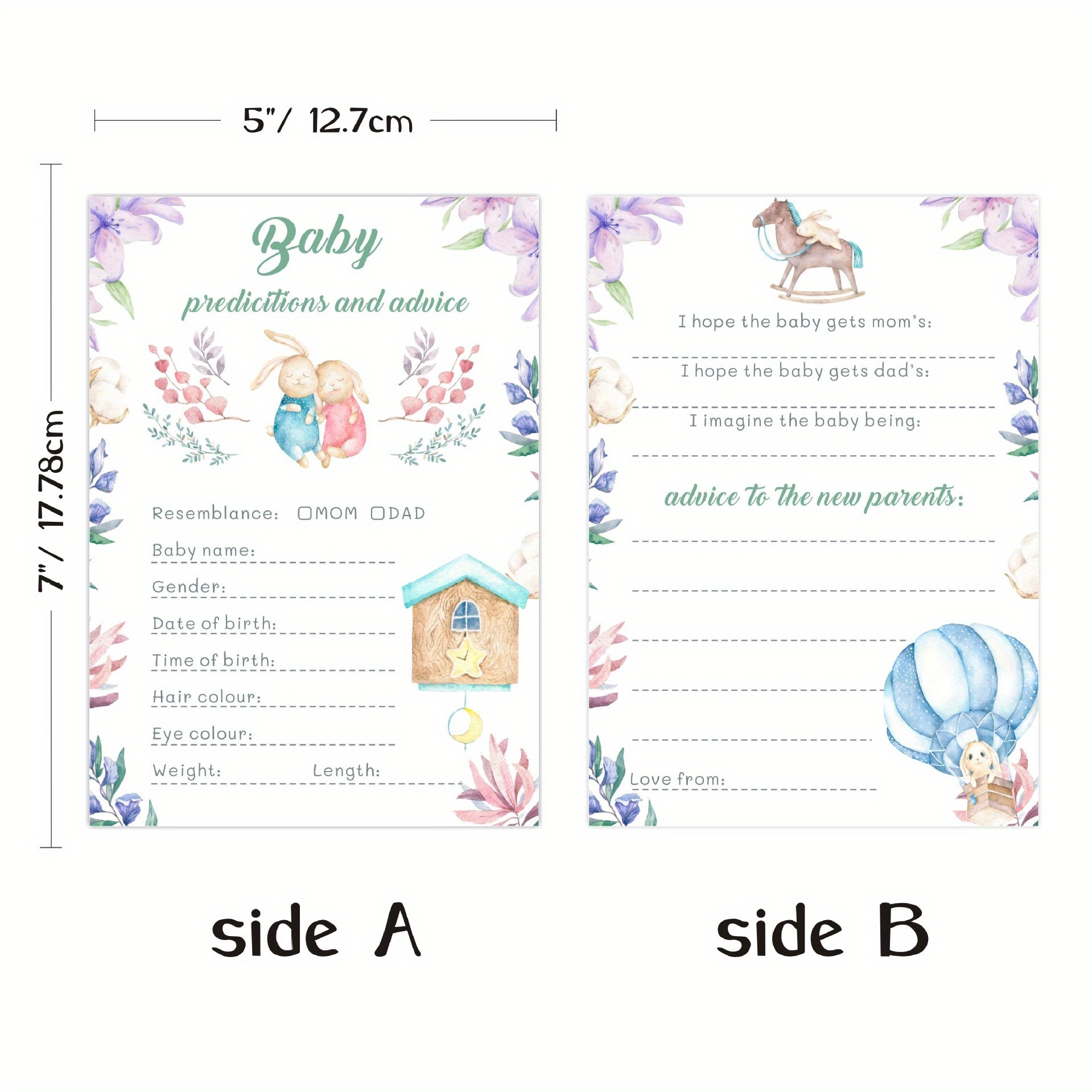 40 Pezzi Biglietti Consiglio Baby Shower Carte Previsione - Temu Switzerland