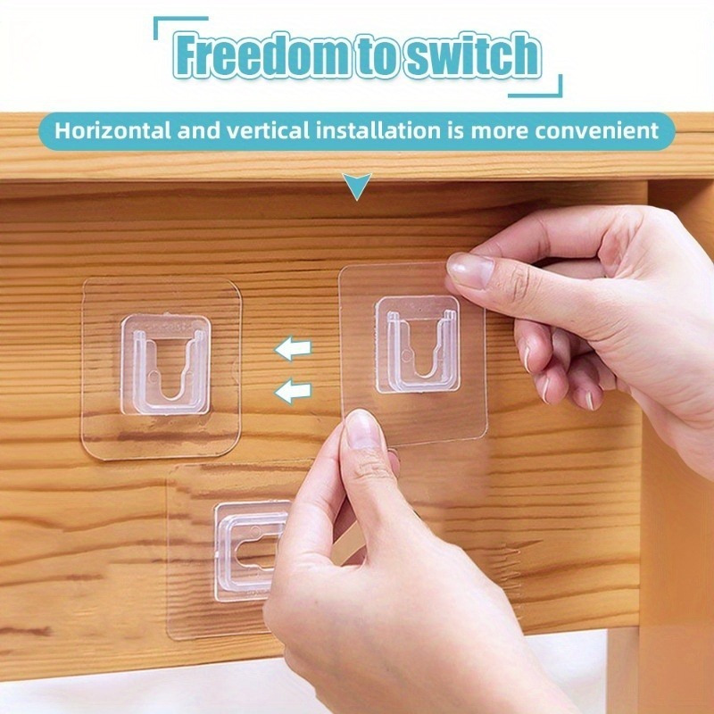 Double-sided Adhesive Wall Hooks Strong Wall Hanger Transparent