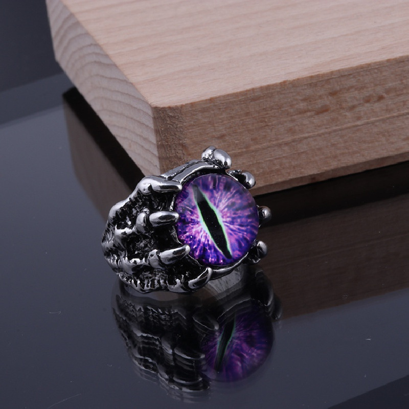 

1pc Devil's Eye Ring Skull Devil's Claw Ring, Alloy Geometric Opening Adjustable Ring, Fashion Trendy Jewelry Personality Accessories