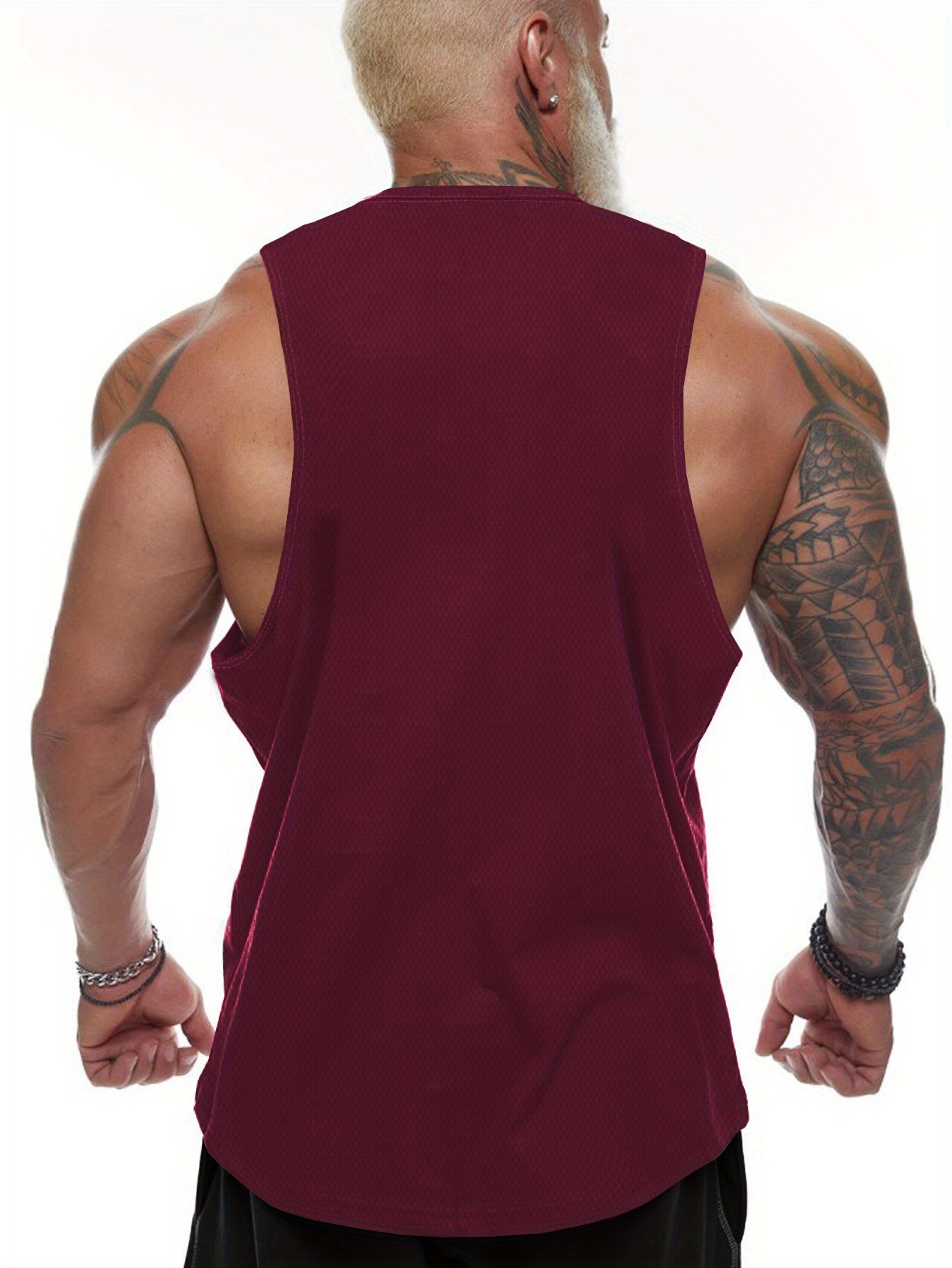 Plus Size Men\'s Men\'s Clothing Tees Sports Bench Fashion - Sleeveless Tank Graphic Print Temu Top, Causal Fitness