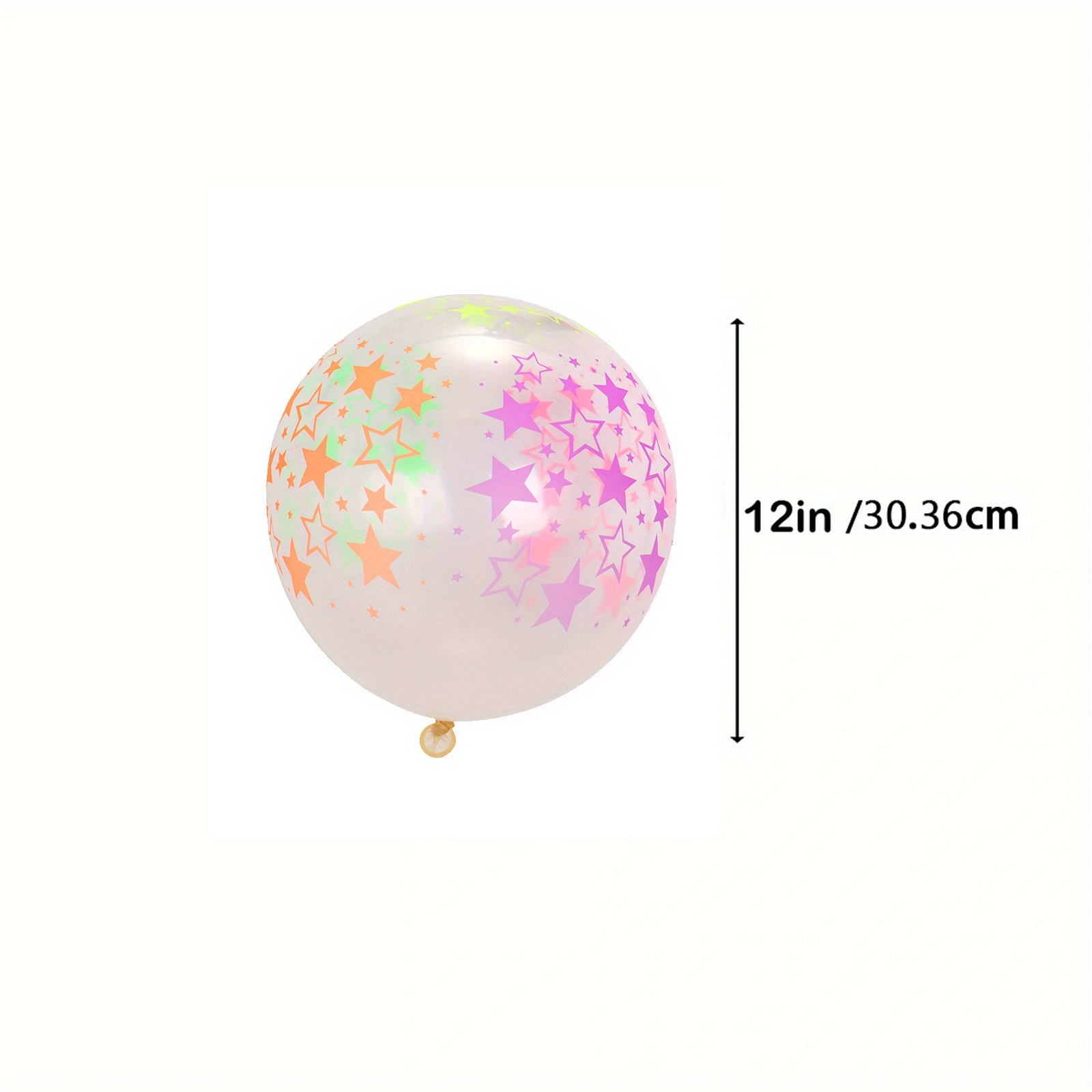 100 Pièces Ballon Fluorescent Étoile De 12 Pouces Qui Brille