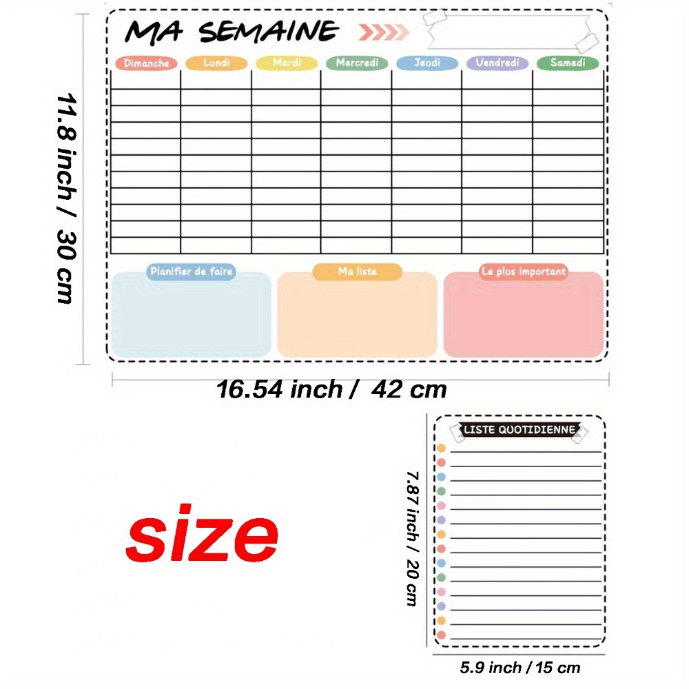 Calendrier planning et éphéméride GENERIQUE Tableau blanc