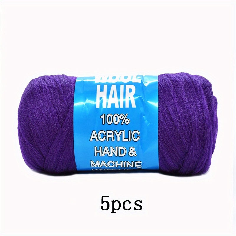 4 Roll Brazilian 70g Wool Hair Yarn for Braids African Faux Locs Braids Twisting Knitting Hair Yarn with Corkscrews Braids,Temu