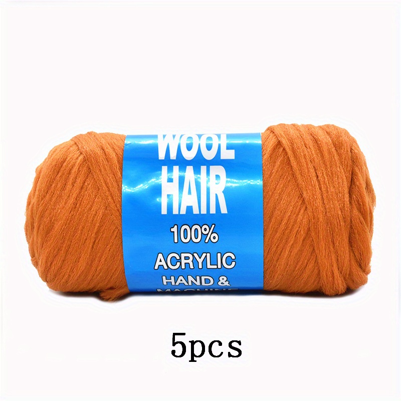 Natural Brazilian Wool Hair For Braids Acrylic Hand Knitting - Temu