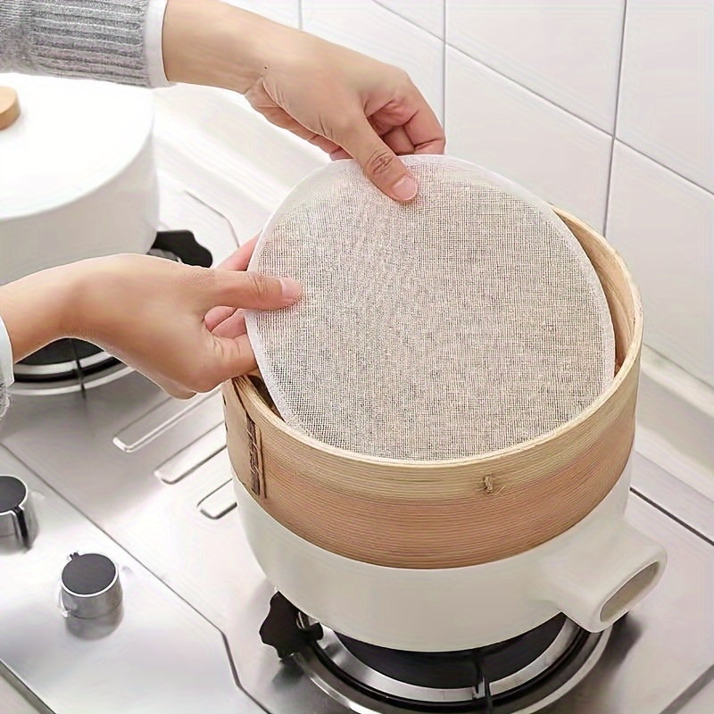 Food Grade Silicone Steamer Mat Pad Round High-temperature Resistant  Nonstick Steamer Cloth Home Steamer Bags Cage Drawer Cloth - Temu