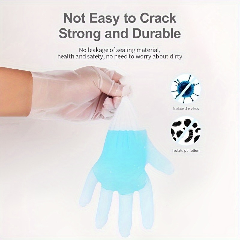 Disposable Gloves Powder-free Clear Vinyl Gloves Latex Free Glove Tpe Gloves  For Household Food Handling Lab Work - Temu