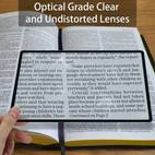 1pc mini led magnifier flat book page magnifier paper magnifier compatible reading glass lens
