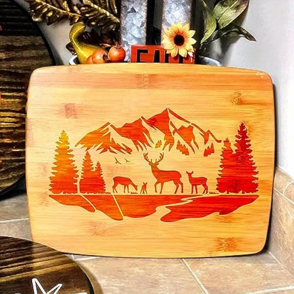 Mountain Stencils For Painting On Wood Burning Stencils And - Temu