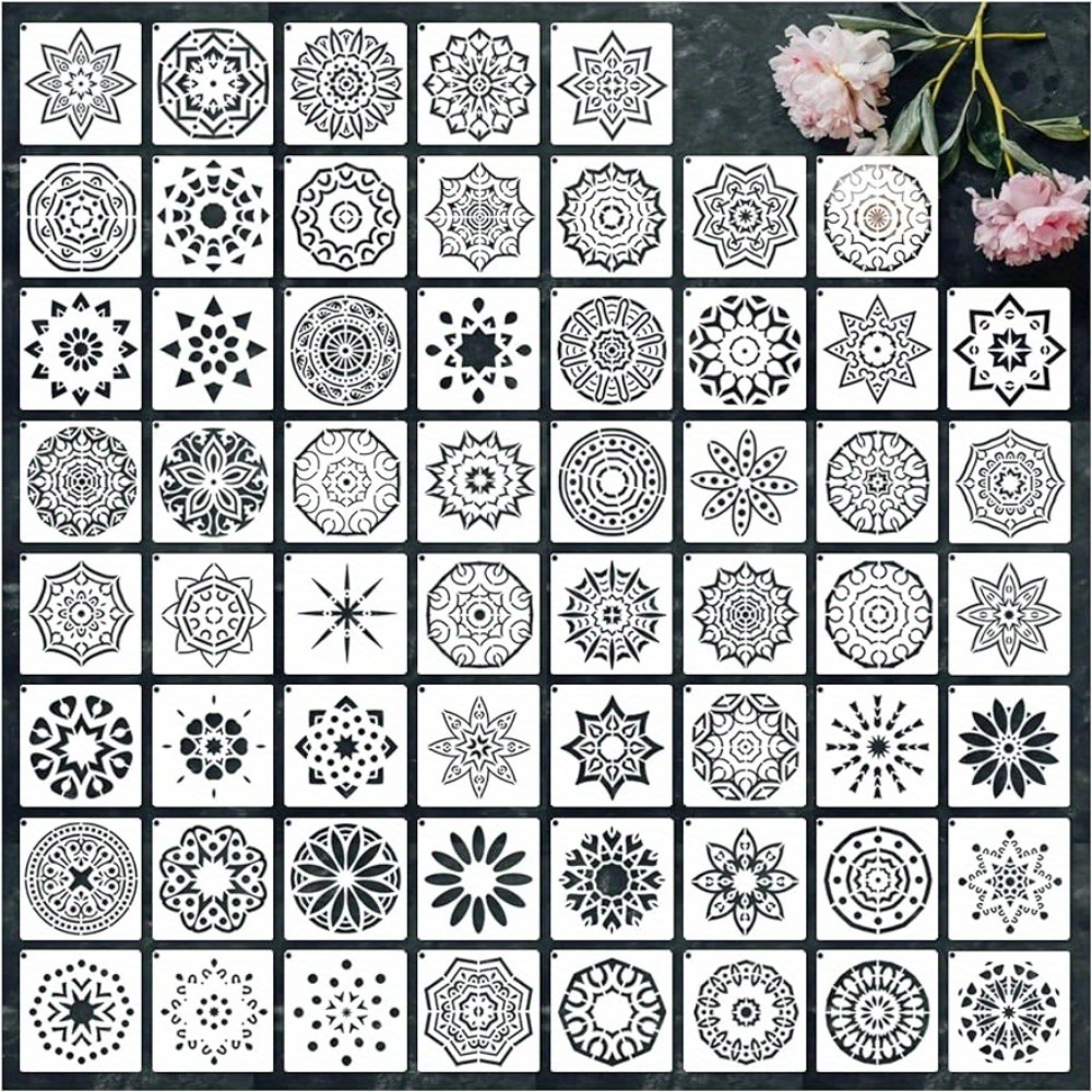 Reusable Stencils Mandala Stencils Mandala Dot - Temu