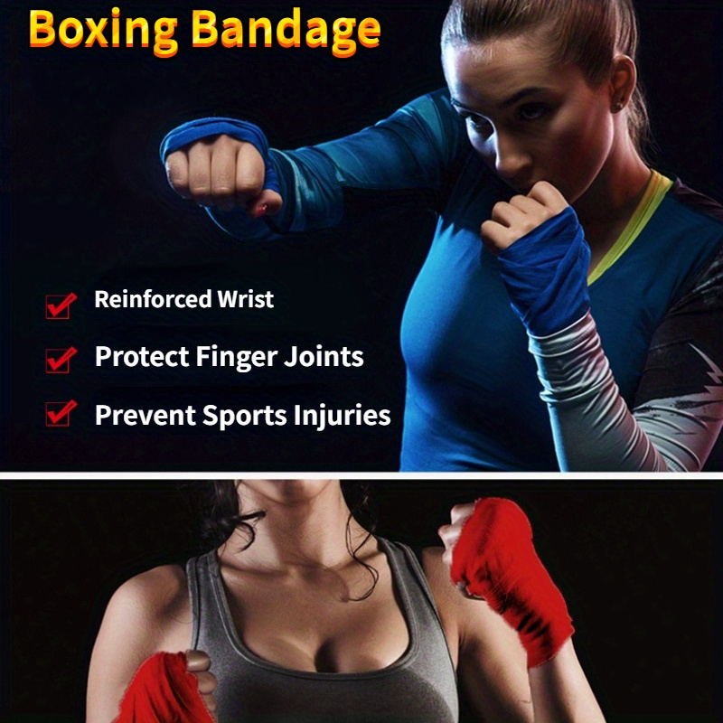 Canvas Print Boxing woman binds the bandage on his hand 