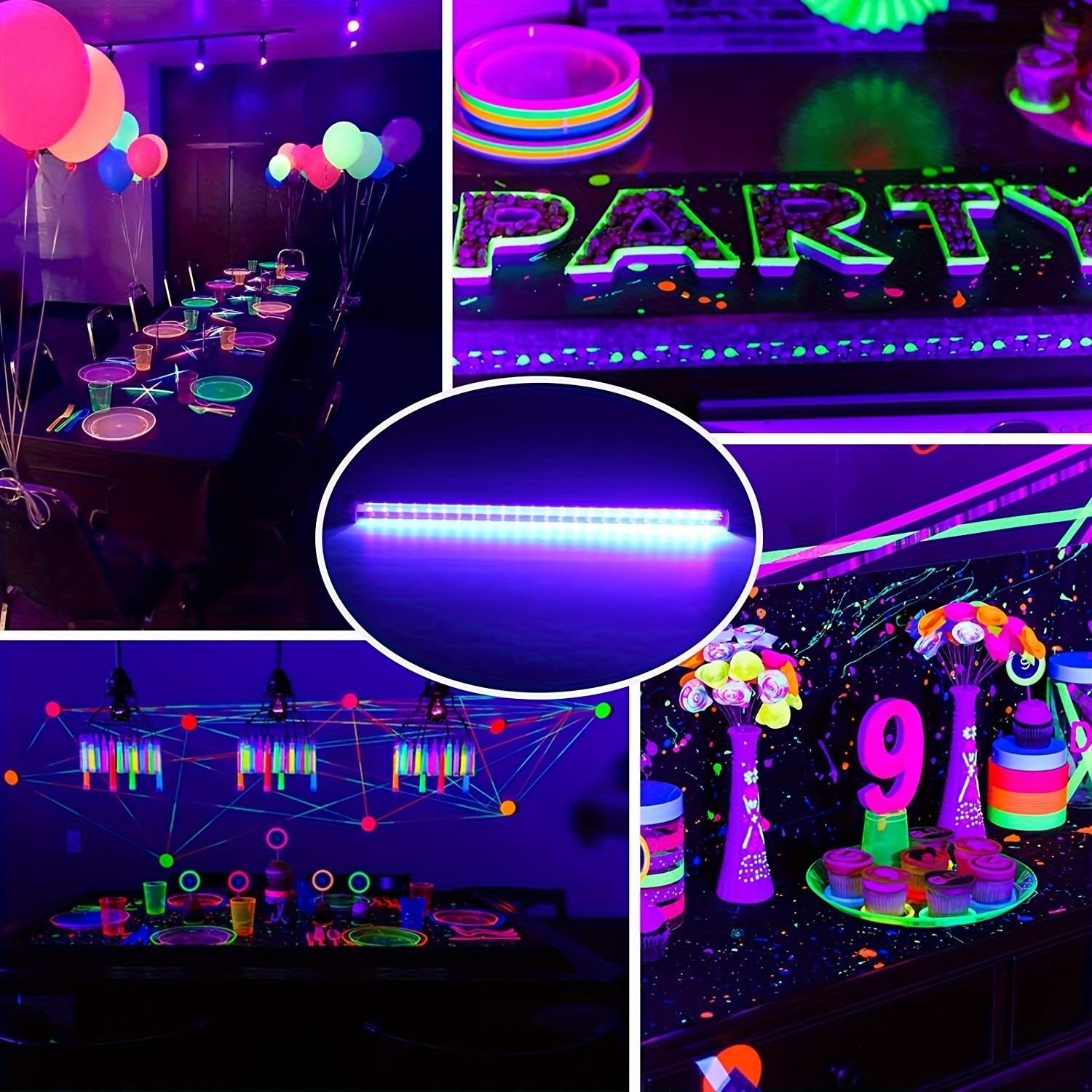 Black Light Bar LED Blacklight UV Strip Lights 10W Ultraviolet