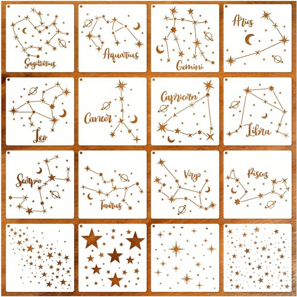Large Twinkle Star Stencils (30.48 X 40.64cm/12.0 X 16.0inch) - Reusable  Star Stencils For Painting On Walls, Wood, Canvas, Tiles, Fabric And  Furnitur